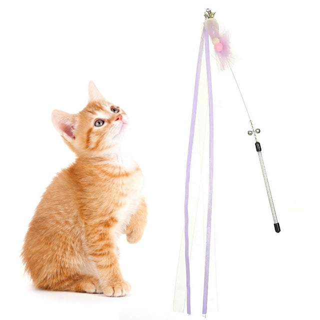 Cat Toy Wand Ribbon Interactive Creative Cat Teasing Wand Kitten Play Wand