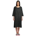thumbnail image 1 of Moomaya Cotton Sleepwear For Ladies Printed Round Neck Button Placket Nightdress, 1 of 6