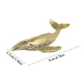 thumbnail image 5 of Vintage Brass Whale Statue Miniature Antique Ornament for Artistic Homes Display, 5 of 7