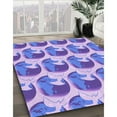 thumbnail image 3 of Ahgly Company Machine Washable Indoor Square Transitional ly Purple Area Rugs, 3' Square, 3 of 7