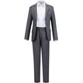 thumbnail image 2 of Boys Formal Suit Set 4 Pieces Kids Tuxedo Ring Bearer Outfit, 2 of 13