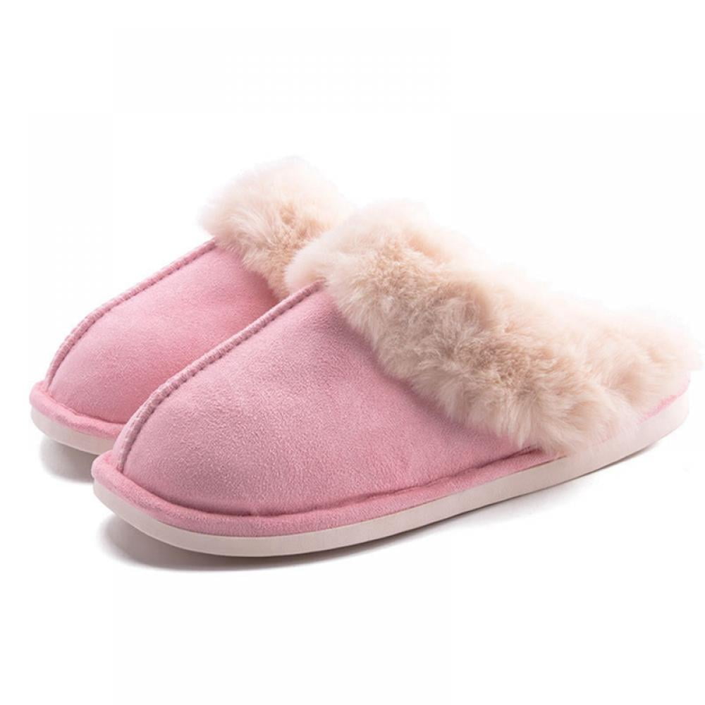 GaraTia House Slippers for Woman Men Fuzzy Faux Fur Memory Foam Cozy Ladies  Slippers Fluffy Anti-Skid Winter Home Shoes Indoor and Outdoor Pink 5-6 M  US : : Clothing, Shoes & Accessories