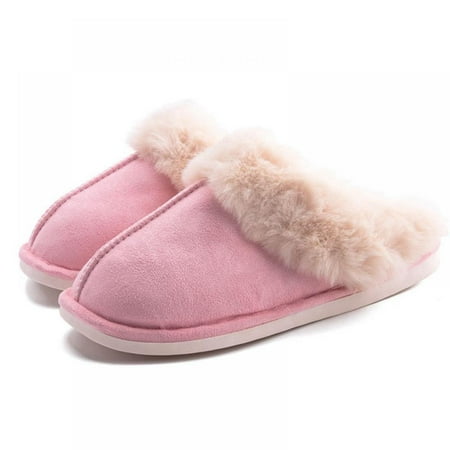 

Autmor Women s Slipper Memory Foam Fluffy Soft Warm Slip On House Shoes Anti-Skid Cozy Plush for Indoor Outdoor