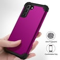 thumbnail image 6 of Samsung Galaxy S21+ Case, Dteck Heavy Hybrid Rugged Shockproof Case, Support Wireless Charging, 3 in 1 Full Protective Cover for Samsung Galaxy S21+/S21 Plus 5G, Purple, 6 of 7