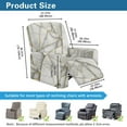 thumbnail image 3 of POLERO White Marble Geometric Pattern Recliner Chair Covers, Stretch Reclining Cover, Recliner Sofa Slipcovers Jacquard Couch Covers Furniture Protector for Pet Kid, 3 of 7