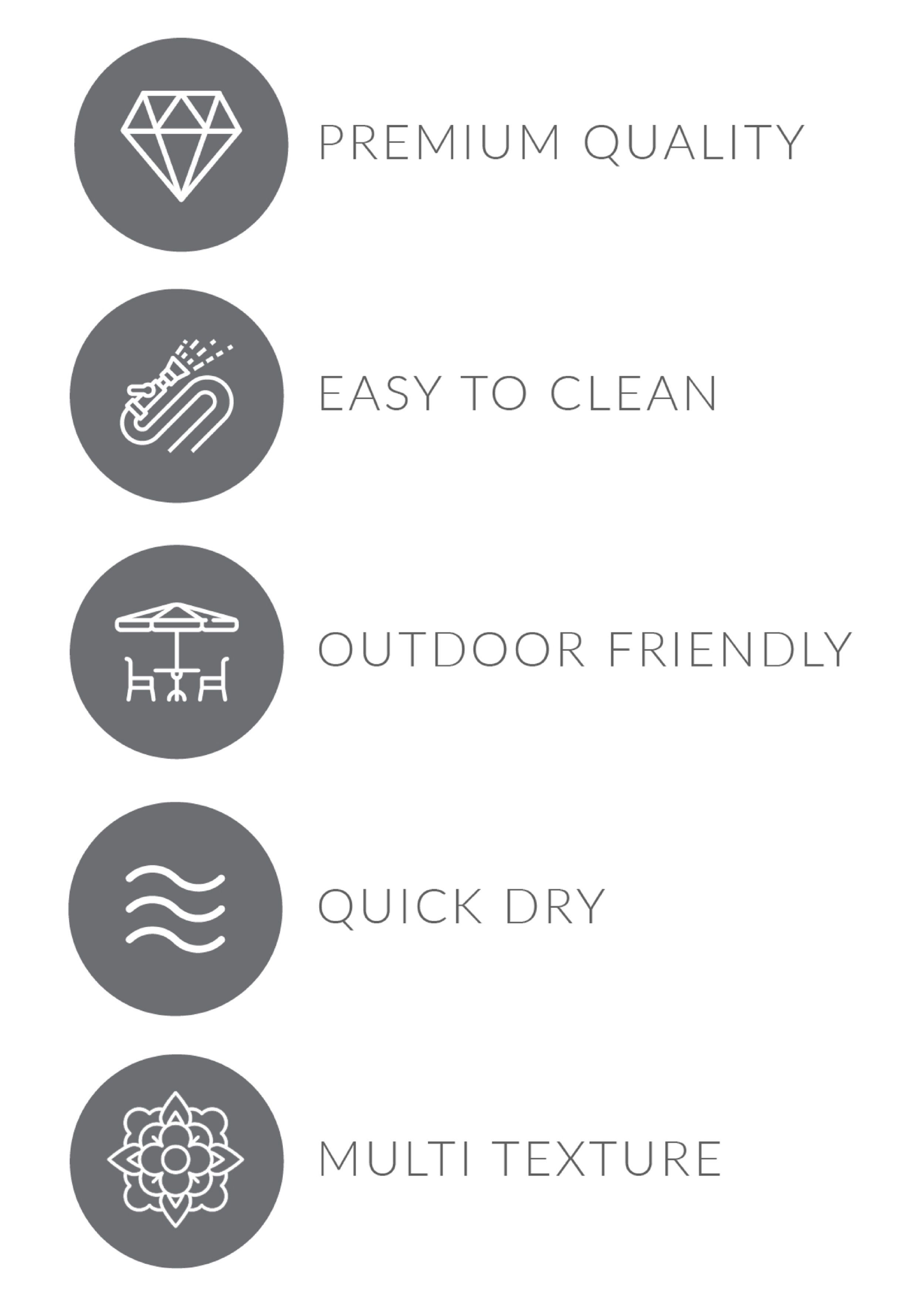 Calypso Quick Dry Indoor Outdoor Rug for Bedroom, Living Room, Laundry Room, Deck, Patio, Pool Side, 3 ft 3 in x 5 ft