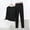 Black, variant on Naittoop Summer Pajamas for Women Set 2 Piece Loose Casual Long Sleeve V Neck Shirts and Bottoms Sleepwear Matching Pjs Sets 2026