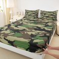 thumbnail image 3 of Feelyou Green Camouflage Bed Sheets, Camo Abstract King Sheets, Teens Kids Boys Girls Sheet Set, Lightweight Room Decor, 4pcs, 3 of 7