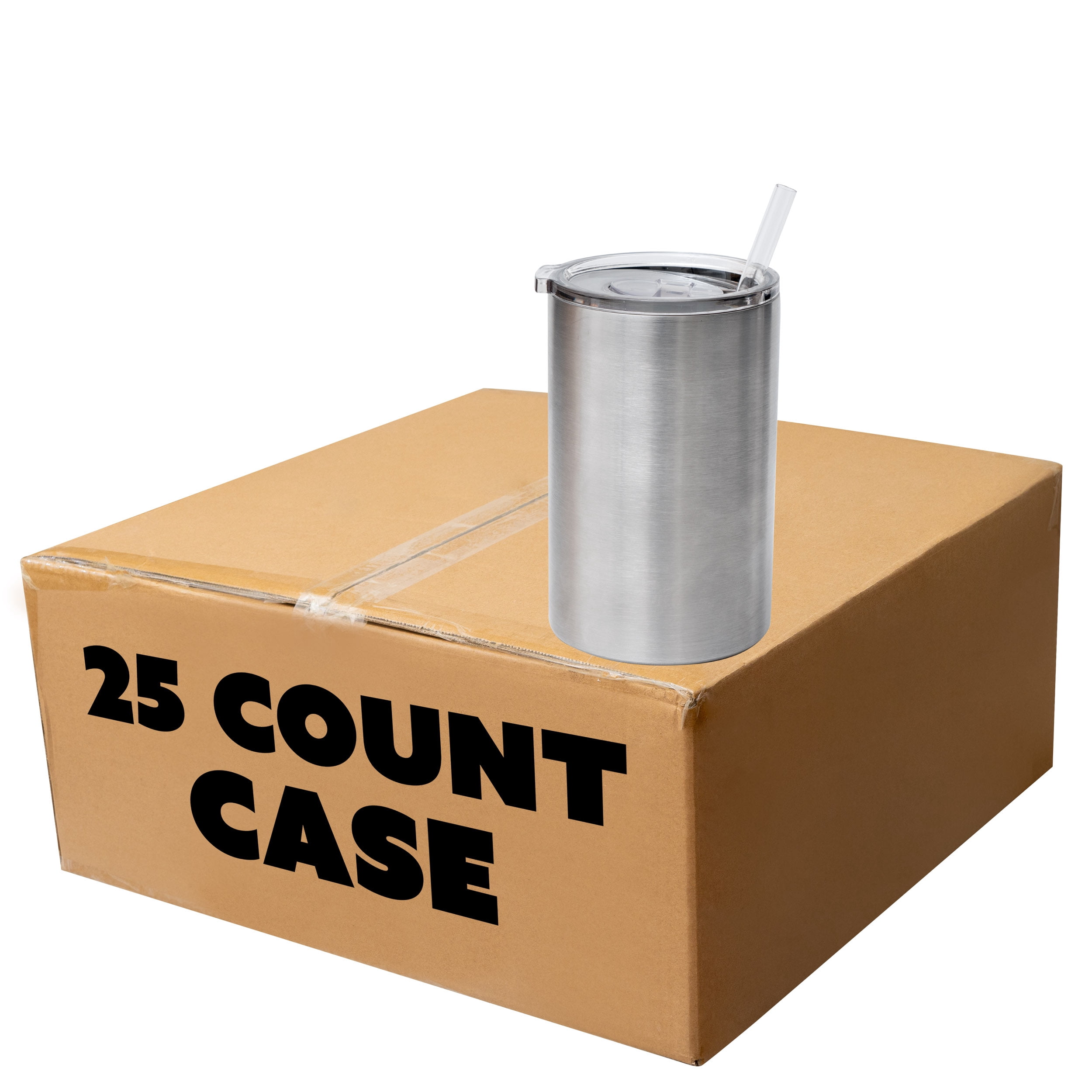 MakerFlo 12 oz Thick Duozie Stainless Steel Can Cooler, Insulated 2-in-1 Tumbler for DIY Crafts, Epoxy, Vinyl & Personalization, 25 Pack