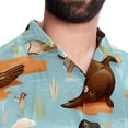 thumbnail image 5 of Platypus Men's Short Sleeve Spread Collar Poplin Shirt, Casual Printed Button Down Summer Beach Tops for Men, Unisex Comfortable Shirts, 5 of 6