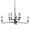 thumbnail image 3 of Pemberly Row 10-light Traditional Iron and Glass Chandelier in Black, 3 of 6