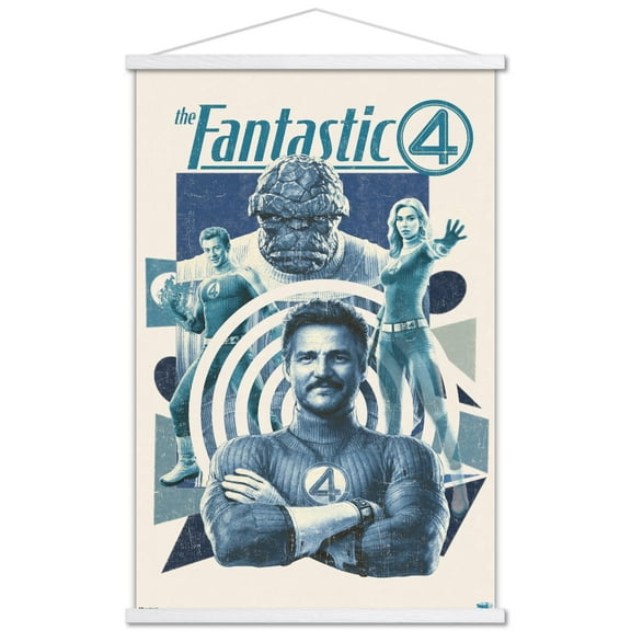 Marvel Fantastic Four: First Steps (2025) - Family Wall Poster with Magnetic Frame, 22.375" x 34"
