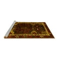 thumbnail image 2 of Ahgly Company Machine Washable Indoor Round Animal Yellow Traditional Area Rugs, 4' Round, 2 of 4
