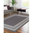 thumbnail image 5 of Beverly Rug Indoor Bordered Area Rugs, Non Slip Rubber Backing Modern Living Room Area Rug, Gray, 5'x7', 5 of 11