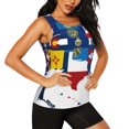 thumbnail image 2 of Fotbe The Map Of United States Blusas Sin Mangas para Mujer – Estilo Casual, Corte Suelto, Slim-Fit, Cuello Redondo Deportivo, Tops de Verano para Gimnasio y Yoga-Small, 2 of 7