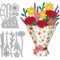 3D Bouquet Dies Cuts Metal Wedding Flowers Cutting Dies Card Making Cutting Dies Stencils Template for DIY Embossing Scrapbooking Craft Paper Greeting Card Birthday Gift Festival Decor DIY