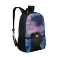 thumbnail image 2 of Uourmeti Black Cat Starry Sky Pattern Large Capacity Backpack for Camping School, Premium Wear Resistant Big Capacity School Bag Side Mesh Pockets School Backpack, 2 of 6