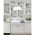 thumbnail image 4 of Blue Grey Coastal Kitchen Curtains Sets 24 Inch Length with Valance, Rustic Ocean Starfish Shell Seahorse Swag Valances and Tiers Curtain Set Drapes Swag Curtains for Living Room, Bathroom, Bedroom, 4 of 6