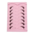 thumbnail image 1 of Pestañas postizas medias, ojo de gato, transparentes, con cola alargada, medio ojo, pestañas naturales y gruesas, 7 pares, 1 of 8