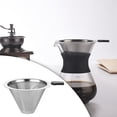 thumbnail image 4 of tamizeot Borosilicate Glass Coffee Maker Set Durable Heat Resistant Carafe Filter Pour Over Dripper Hand Brewer Funnel Style, 4 of 6
