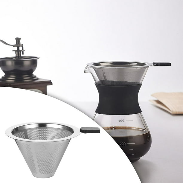Cafetière en Verre Sans Papier de 20 oz avec Filtre en Acier Inoxydable, Cafetière en Verre Réutilisable, Goutteur à Café Manuel, Cafetière à Main avec Couvercle en Bois Cafetière en Verre Sans Papier de 20 oz avec Filtre en Acier Inoxydable, Cafetière en Verre Réutilisable, Goutteur à Café Manuel, Cafetière à Main avec Couvercle en Bois
