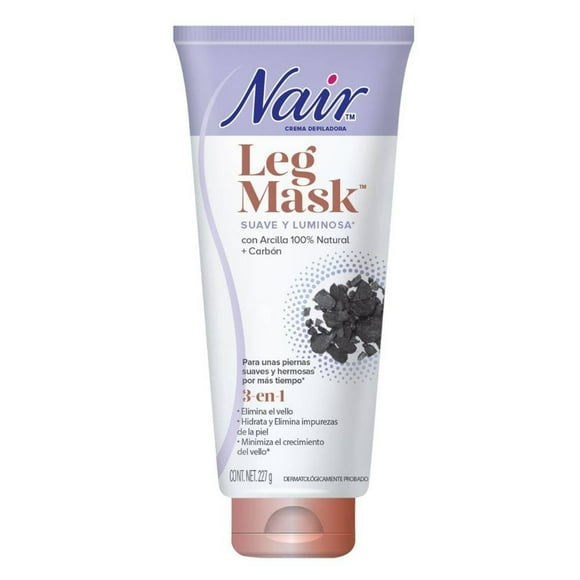 Crema depiladora Nair Leg Mask suave y luminosa 227 g