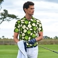 thumbnail image 3 of Balery Green Fruit Camisa Polo de Hombre con Estampado, de Manga Corta y Tejido Medio, Camisa Tipo Golf Polo-3X-Large, 3 of 6