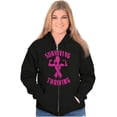 thumbnail image 4 of Breast Cancer Surviving & Thriving Zip Hoodie Sweatshirt Women Brisco Brands S, 4 of 6
