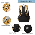 thumbnail image 3 of Backpack 12.9 *5.1 * 17.7 Inches Outing Backpack, Shopping Backpack, Travel Backpack Gold Roses Seamless, 3 of 7