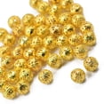 thumbnail image 3 of 100 cuentas espaciadoras redondas de metal de 6/8 mm para hacer joyas, dijes sueltos, 3 of 4