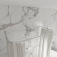 thumbnail image 3 of Naiture 60'' x 30'' D Shape Shower Curtain Rod with Ceiling or Wall Dual-Use Swivel Support, Best for Shower Window Rod, Stainless Steel, Chrome Finish, 3 of 8