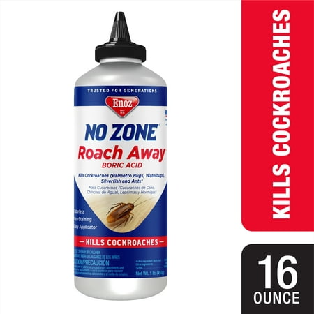 Enoz Roach Away Boric Acid Powder, Cockroach Killer, 1 Lb