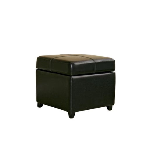 Storage Cube Ottoman in Black