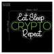 thumbnail image 3 of Letrero De Neón Eat Sleep Crypto Repeat Con Luz Regulable Y Alimentación Por USB Para Dormitorio, Sala De Juegos, Decoración De Pared 40cmx27cm, 3 of 6