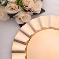thumbnail image 6 of Balsa Circle 6 Gold 13" Acrylic Wooden Textured Round Scalloped Trim Plastic Charger Plates, 6 of 8