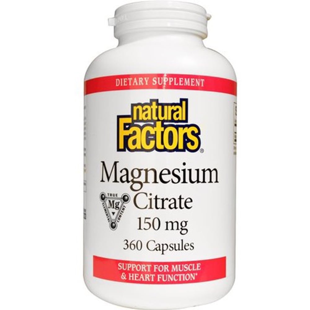 Natural Factors Magnesium Citrate 150mg Capsules | Walmart Canada