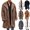 White, variant on Men's Long Faux Fur Coat Single Breasted Warm Winter Trench Coat Fluffy Thick Overcoat White 10(XL)