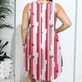 thumbnail image 2 of CALIPESSA Womens Plus Size Striped Geometric Print Tank Dress, Casual Scoop Neck Sleeveless Dress For Spring & Summer, Women's Plus Size Clothing 3XL, 2 of 5