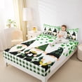 thumbnail image 4 of Manfei Cute Cartoon Gnome Full Size Sheets,St.Patrick Day Bed Sheets,Lucky Four Leaves Clover Sheet Sets For Girls Boys,Breathable Home Decor,4pcs, 4 of 7