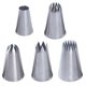 thumbnail image 1 of 5 pcs/set Large Piping Set,Stainless Steel Decoration Set Nozzles Tip,Pastry Cake Decorating Baking Tools, 1 of 4