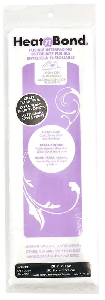 HeatnBond Fusible Craft Extra Firm 20' x 36' Interfacing, White