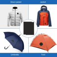 thumbnail image 3 of Parche para chaqueta de plumas, 2 unidades, sin agujeros, planchado, grande, combinable, pegatinas de tela, autoadhesivas, impermeables, para paraguas., 3 of 7