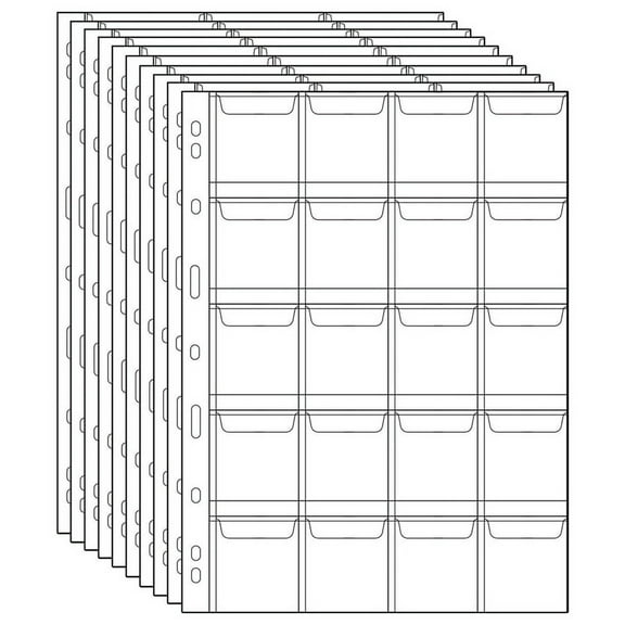 Transparent Coin Collection Book Commemorative Coin Collection Folder 20 Pocket Binder y8544