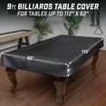 thumbnail image 2 of GoSports 9 ft Premium Leatherette Pool Table Cover - Waterproof & Tearproof - Heavy Duty Indoor & Outdoor Billiard Table Cover, 2 of 5