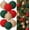Red, Green, Natural Color, variant on 18 Pcs 1.57 Inch Mini Christmas Black White Ball Ornaments Farmhouse Jute Rope Hanging Balls Burlap Neutral Rustic Ornaments for Xmas Tree Holiday Wreath Garland Wedding Home