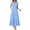 Blue Floral, variant on ANRABESS Womens Summer Casual Maxi Dress V Neck Ruffle Sleeve Long Dresses Fashion Flowy Tiered Boho Beach Vacation Sundress Wine Red X-Large