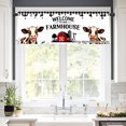 thumbnail image 2 of Welcome To Our Farmhouse Cow Barn House Rod Pocket Polyester kitchen Curtain Valances for Windows For Indoor Living Room Bedroom Kitchen Decoration 54x18 inch, 2 of 5