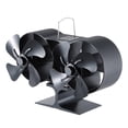 thumbnail image 4 of Ventilador de estufa de 8 paletas para quemador de leña de troncos Energía de calor Operación silenciosa Mini accesorios de chimenea Eigraketly HA000365-00, 4 of 6
