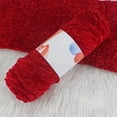 thumbnail image 2 of AYktou Fluffy Velvet Chenille Chunky Yarn, Handcrafts Knitting Soft Chenille Yarn Crocheting DIY Workmanship Yarn Used for Making Blanket Hats Clothes Scarve Doll Crochet Hooks Crafts, Red 131 Yard, 2 of 6