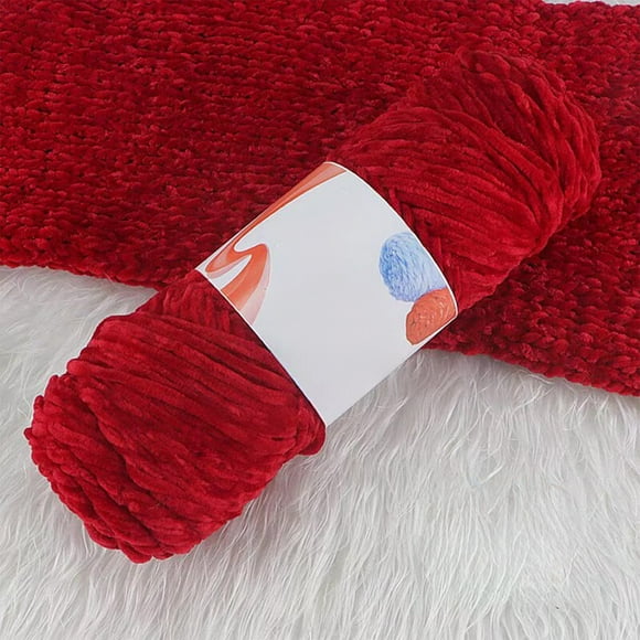 Uscallm Chenille Yarn Chunky Velvet Yarn Ball For Crochet Knitting Hats Scarves Sweaters DIY Craft Material Polyester Chenilles Yarn For Beginners And Amigurumi Dolls